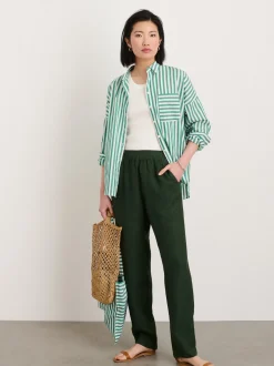 Sale Alex Mill Angelina Pant In Linen Pine Needle