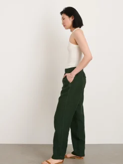 Sale Alex Mill Angelina Pant In Linen Pine Needle