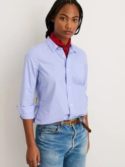 New Alex Mill Bobby Shirt In Paper Poplin Sky Blue
