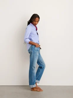 New Alex Mill Bobby Shirt In Paper Poplin Sky Blue