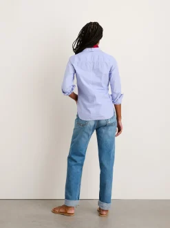 New Alex Mill Bobby Shirt In Paper Poplin Sky Blue