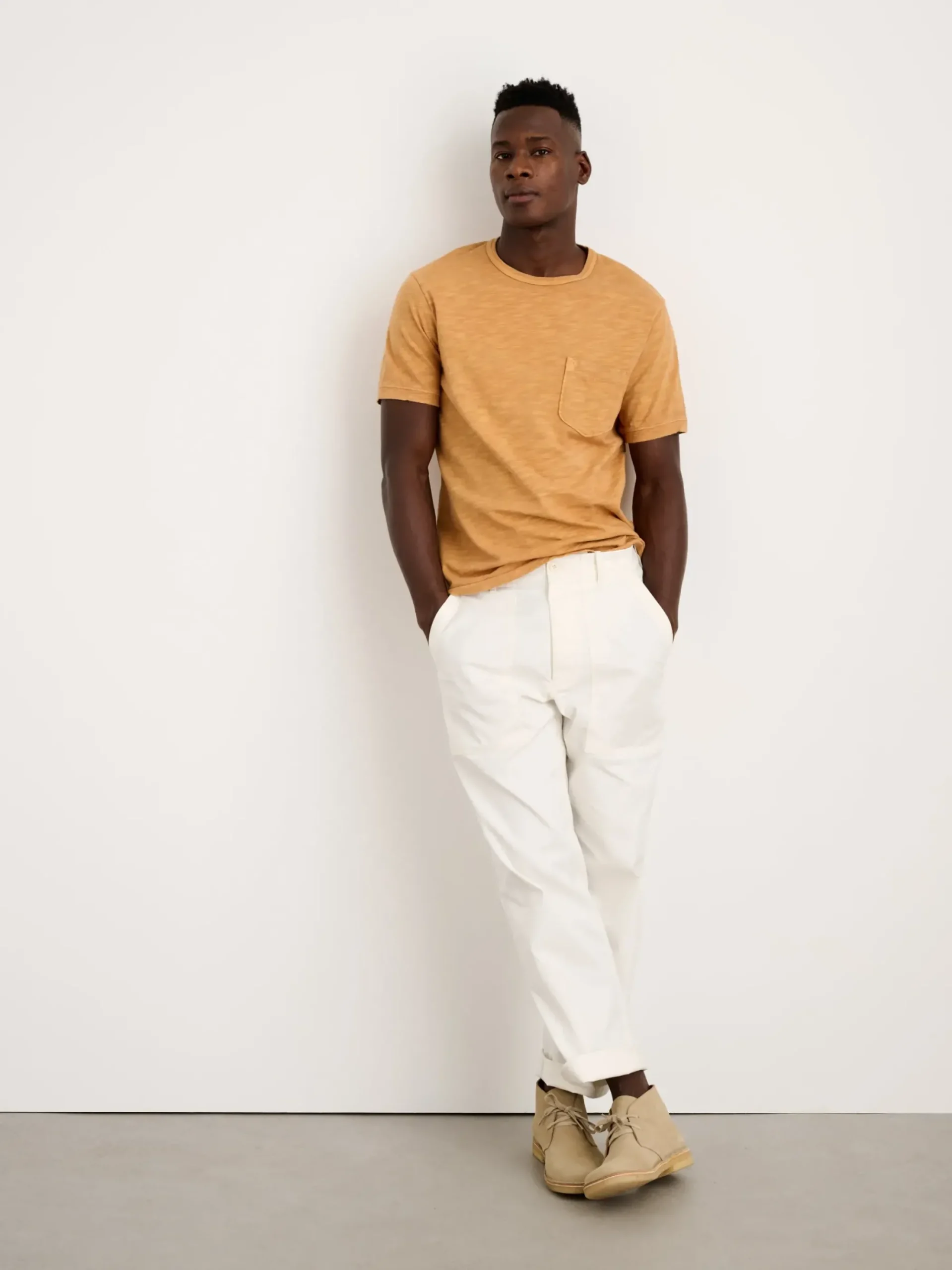 Hot Alex Mill Botanical Dye Standard Pocket Tee Golden Khaki