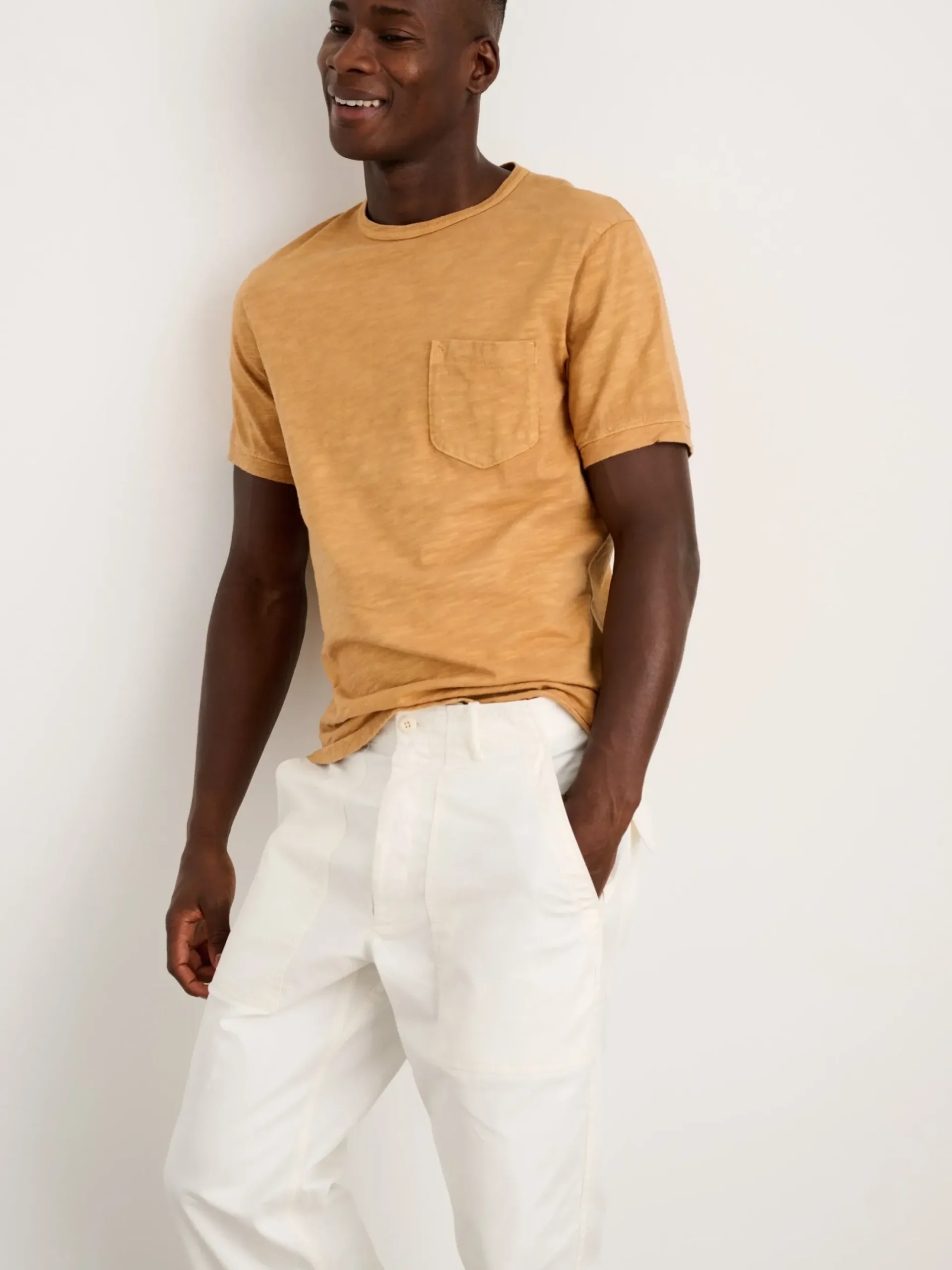 Hot Alex Mill Botanical Dye Standard Pocket Tee Golden Khaki