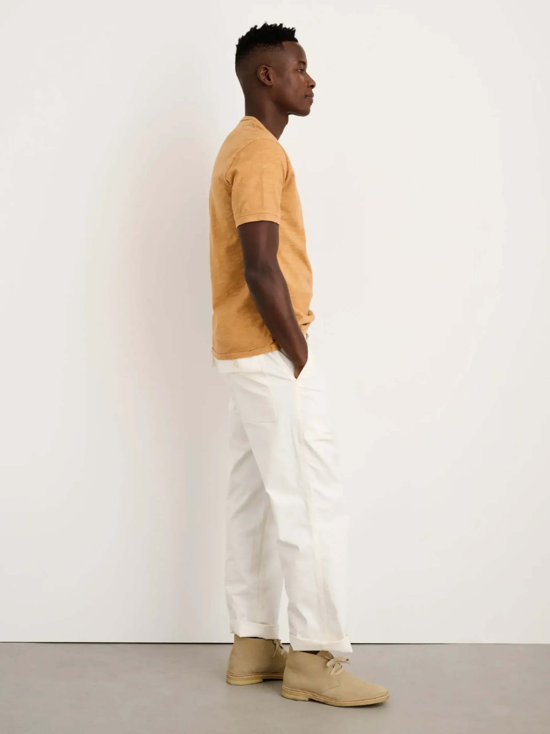 Hot Alex Mill Botanical Dye Standard Pocket Tee Golden Khaki