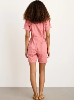 Outlet Alex Mill Botanical Dyed Standard Short Jumpsuit In Cotton Twill
