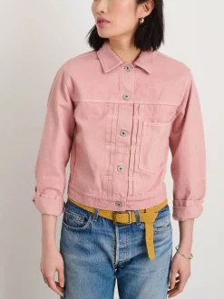 Clearance Alex Mill Botanical Dyed Trucker Jacket In Recycled Denim
