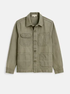 Fashion Alex Mill Botanical Dyed Work Jacket In Recycled Denim