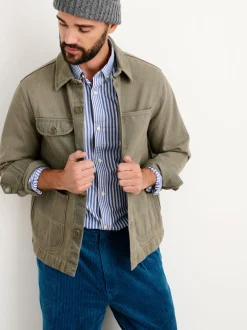 Fashion Alex Mill Botanical Dyed Work Jacket In Recycled Denim