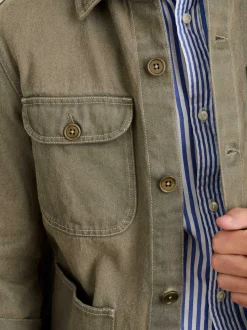 Fashion Alex Mill Botanical Dyed Work Jacket In Recycled Denim