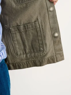 Fashion Alex Mill Botanical Dyed Work Jacket In Recycled Denim