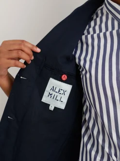 Online Alex Mill Boy Blazer In Cotton Linen Dark Navy