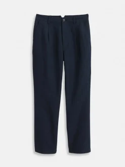 New Alex Mill Boy Pant In Cotton Linen Dark Navy
