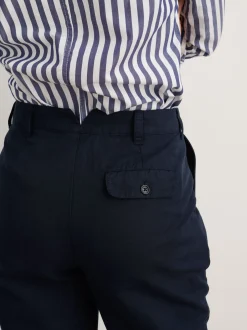 New Alex Mill Boy Pant In Cotton Linen Dark Navy