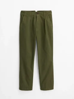 Online Alex Mill Boy Pleated Chino Deep Olive