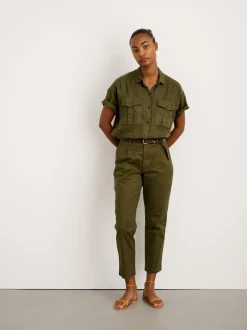 Online Alex Mill Boy Pleated Chino Deep Olive