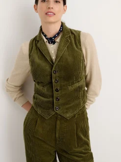 Clearance Alex Mill Boyish Vest In Rugged Corduroy Dark Olive
