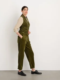 Clearance Alex Mill Boyish Vest In Rugged Corduroy Dark Olive