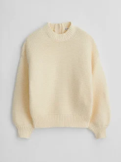 Hot Alex Mill Button-Back Crewneck Sweater Ecru