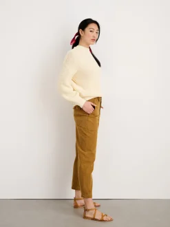 Hot Alex Mill Button-Back Crewneck Sweater Ecru