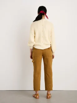 Hot Alex Mill Button-Back Crewneck Sweater Ecru