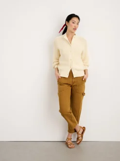 Hot Alex Mill Button-Back Crewneck Sweater Ecru