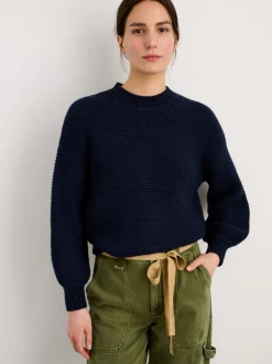 Best Alex Mill Button-Back Crewneck Sweater Dark Navy