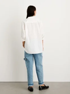 Clearance Alex Mill Collarless Standard Shirt In Solid
