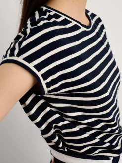 Sale Alex Mill Dave Tee In Stripe Dark Navy/Natural