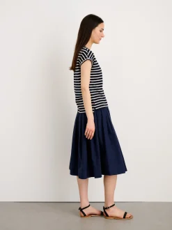 Sale Alex Mill Dave Tee In Stripe Dark Navy/Natural