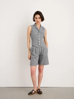 Online Alex Mill Drill Shorts In Houndstooth