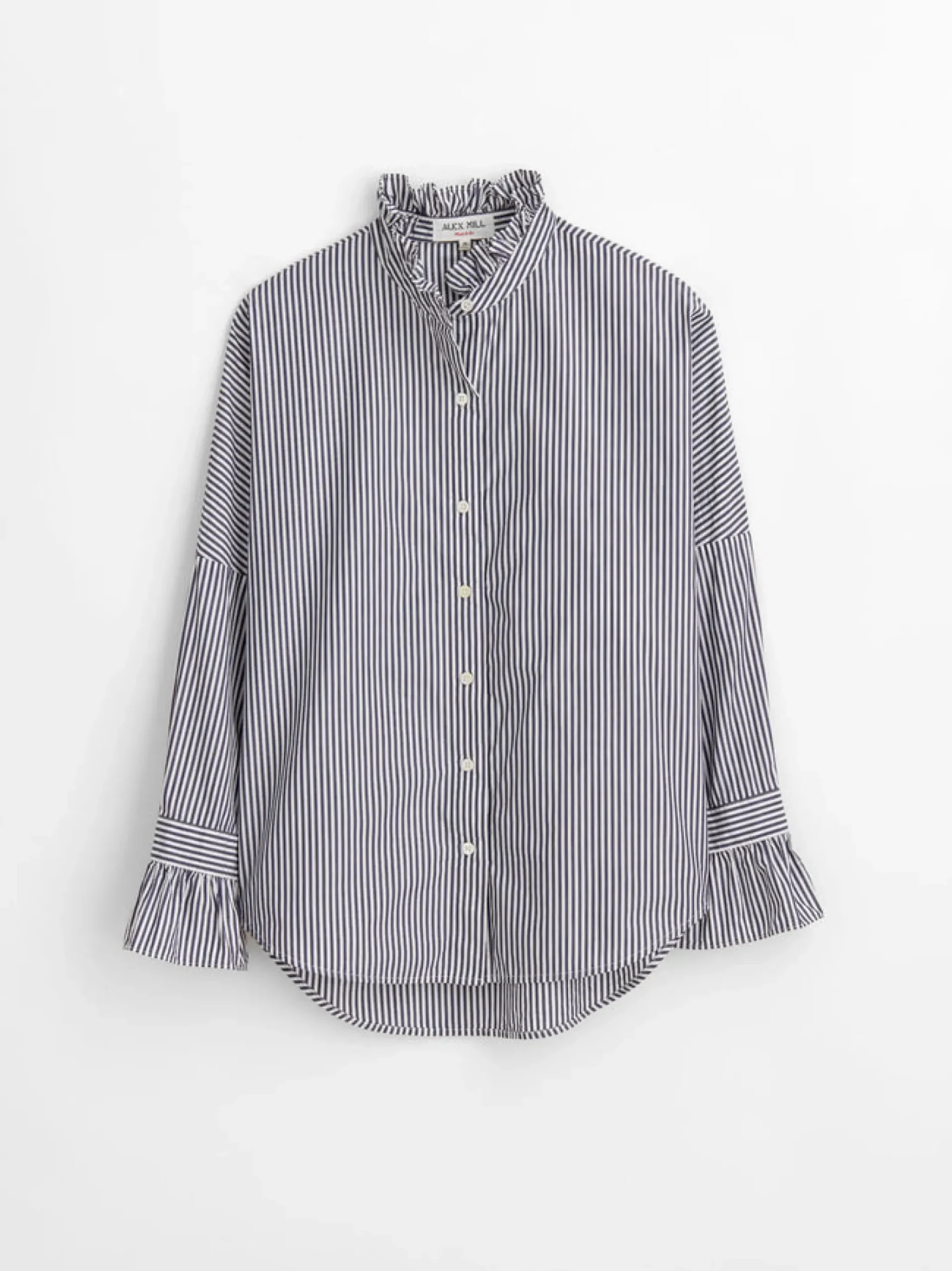 Best Alex Mill Easy Ruffle Shirt In Skinny Stripe