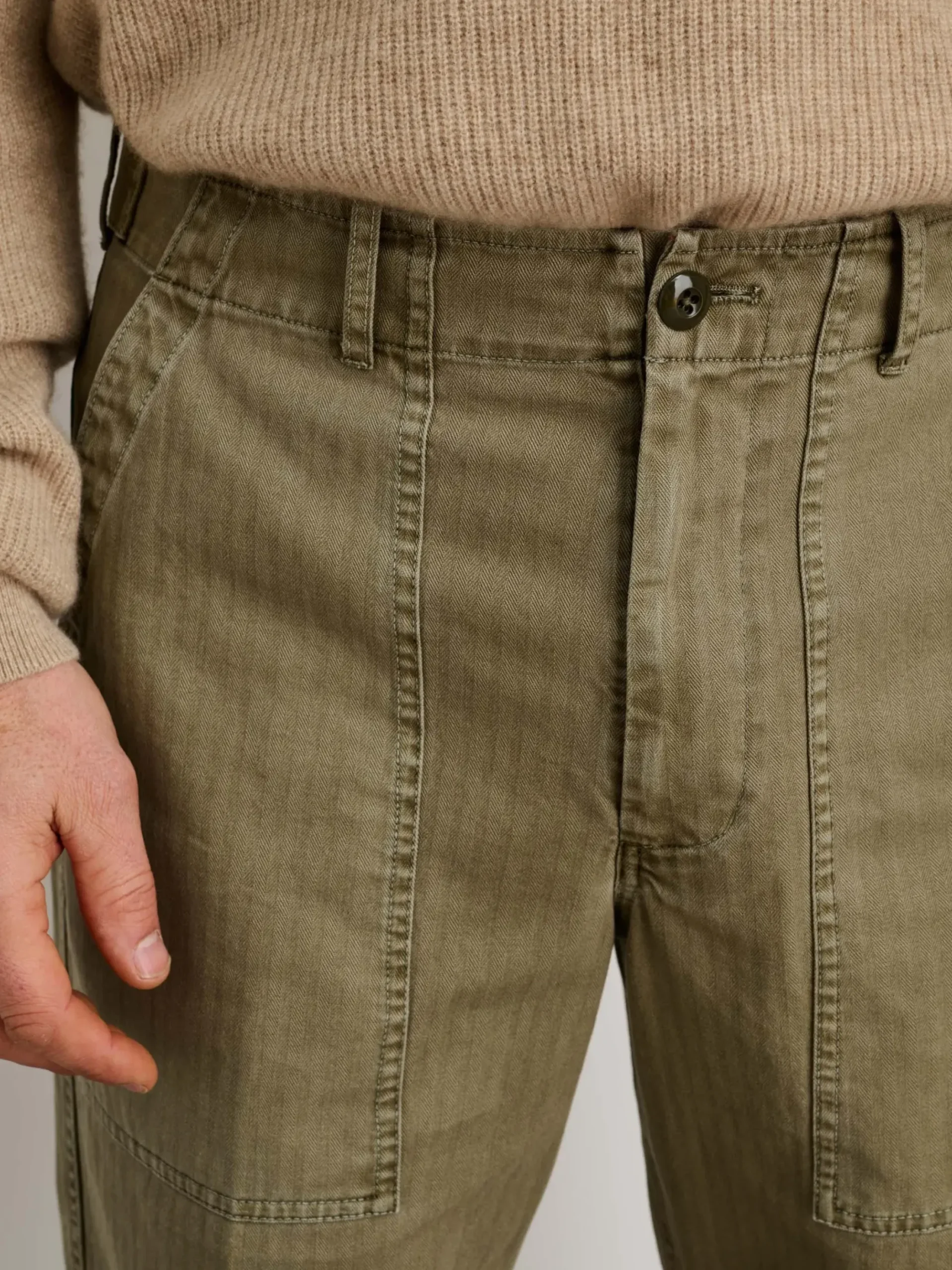 Online Alex Mill Field Pant In Herringbone Vintage Olive