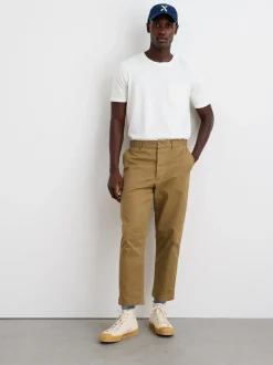 Fashion Alex Mill Flat Front Pant In Chino Dark Khaki