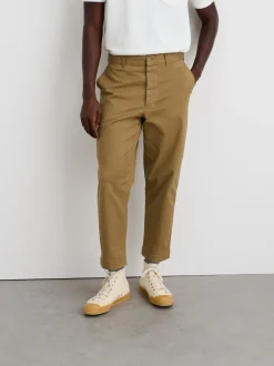 Fashion Alex Mill Flat Front Pant In Chino Dark Khaki