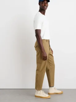 Fashion Alex Mill Flat Front Pant In Chino Dark Khaki