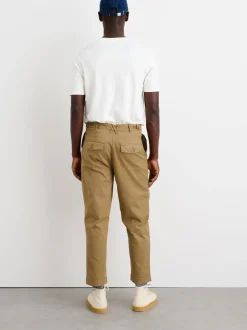 Fashion Alex Mill Flat Front Pant In Chino Dark Khaki