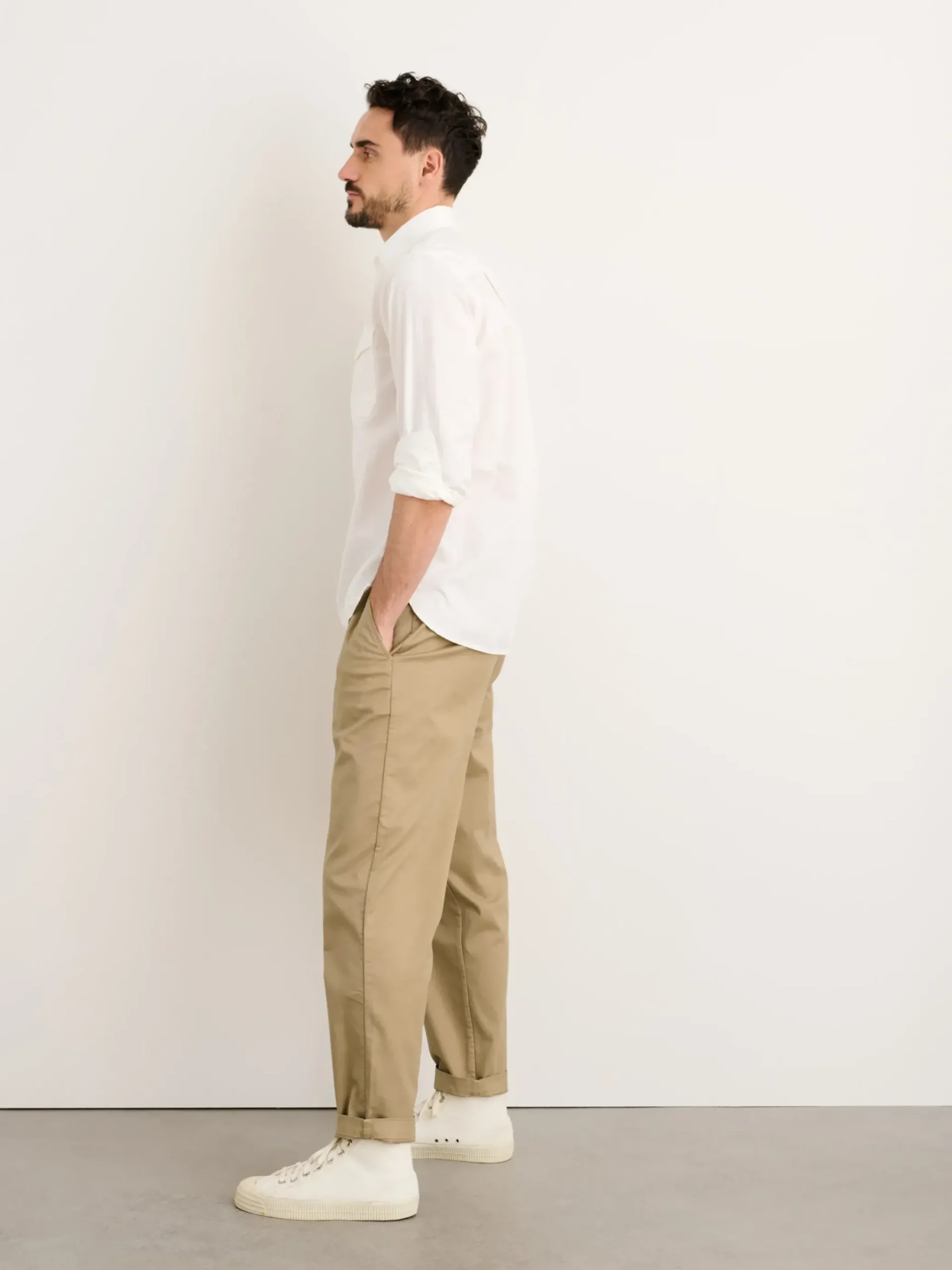 Sale Alex Mill Flat Front Pant In Vintage Twill Vintage Khaki