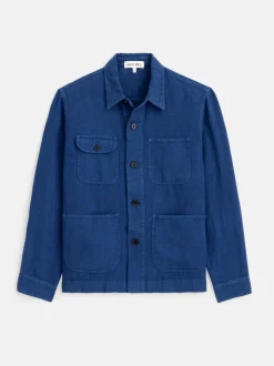 Best Alex Mill Garment Dyed Work Jacket In Linen French Navy