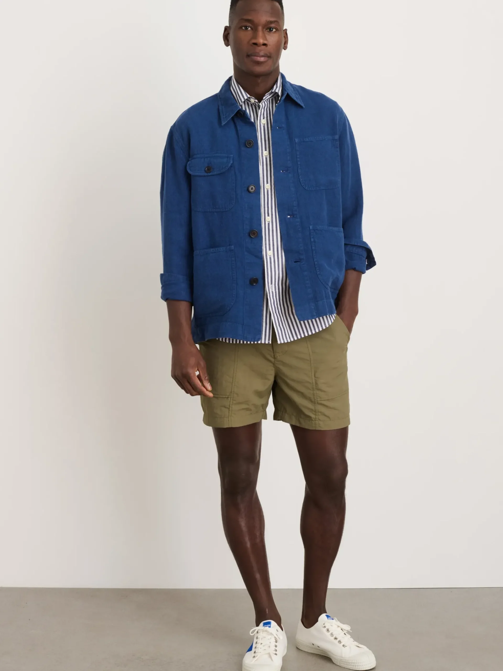 Best Alex Mill Garment Dyed Work Jacket In Linen French Navy