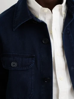 Sale Alex Mill Garment Dyed Work Jacket In Recycled Denim Dark Navy