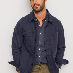 Sale Alex Mill Garment Dyed Work Jacket In Recycled Denim Dark Navy