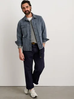 Sale Alex Mill Garment Dyed Work Jacket In Recycled Denim Barn Red