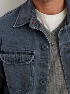 Sale Alex Mill Garment Dyed Work Jacket In Recycled Denim Barn Red