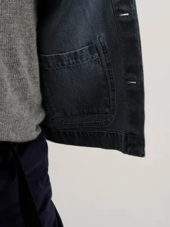 Sale Alex Mill Garment Dyed Work Jacket In Recycled Denim Barn Red
