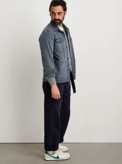 Sale Alex Mill Garment Dyed Work Jacket In Recycled Denim Barn Red