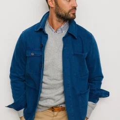 Hot Alex Mill Garment Dyed Work Jacket In Recycled Denim French Navy