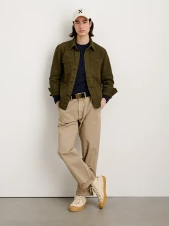 Hot Alex Mill Garment Dyed Work Jacket In Recycled Denim Military Olive