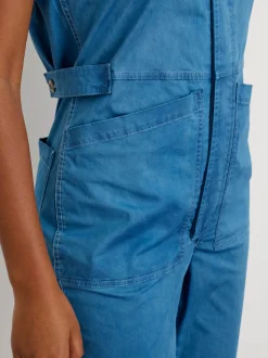 Best Alex Mill Indigo Dyed Standard Short Sleeve Jumpsuit