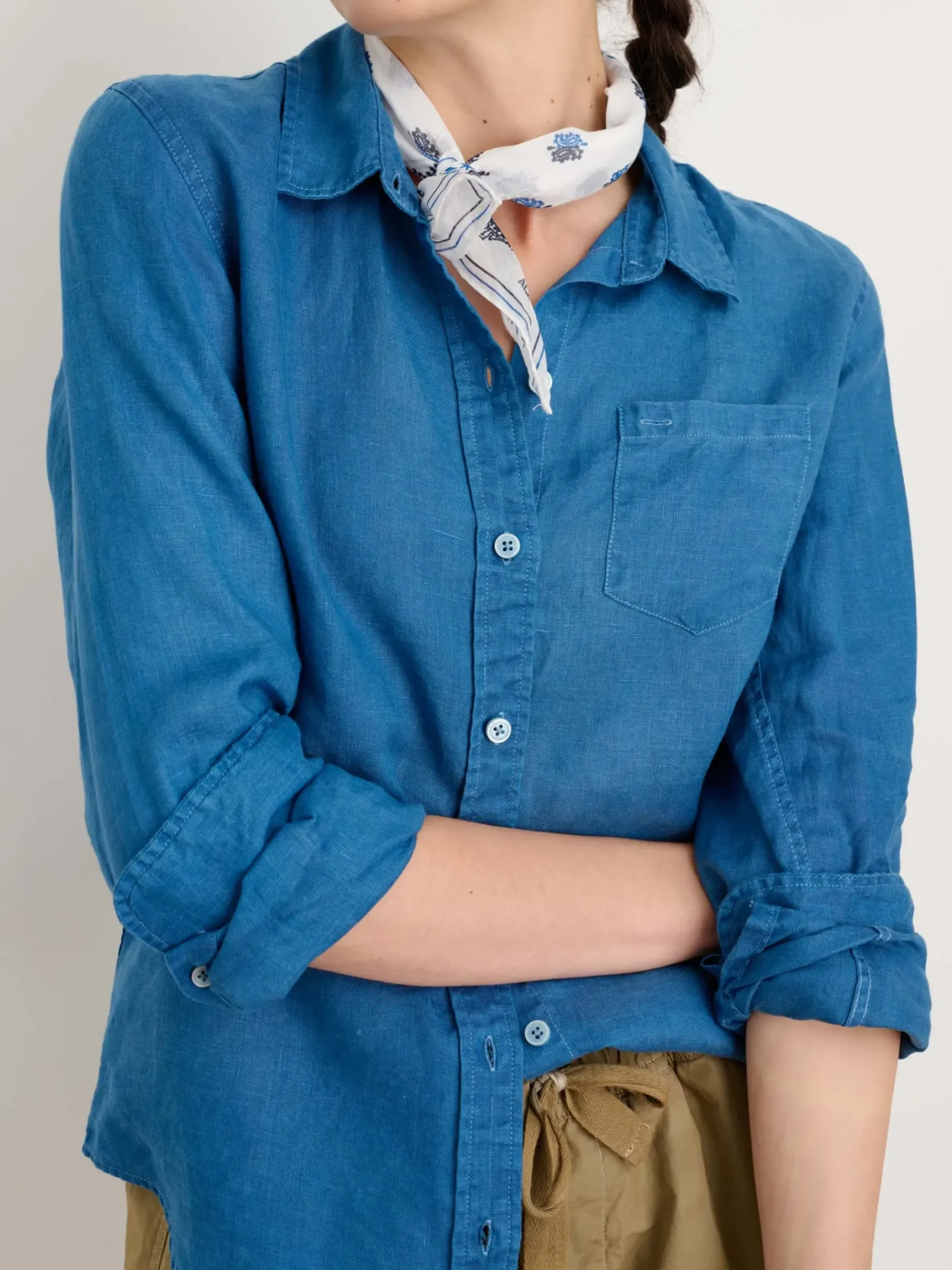 Hot Alex Mill Indigo Dyed Wyatt Shirt In Linen