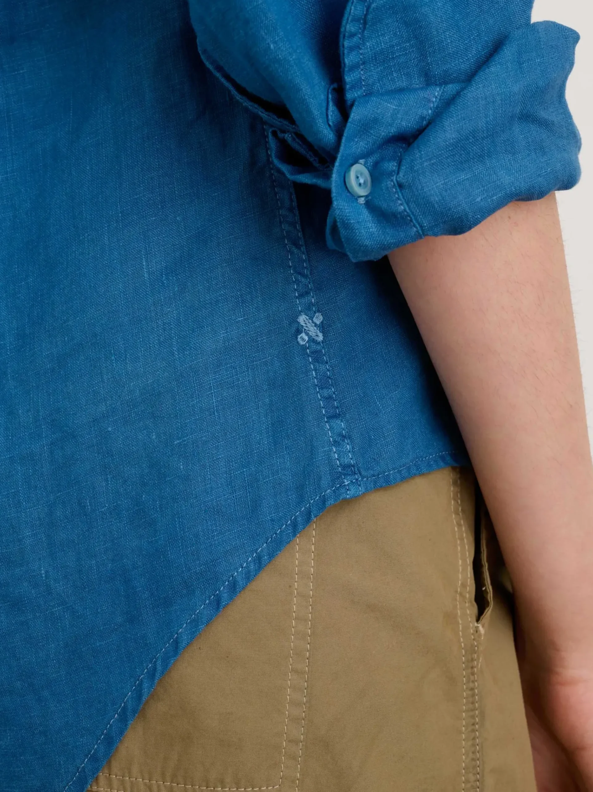 Hot Alex Mill Indigo Dyed Wyatt Shirt In Linen